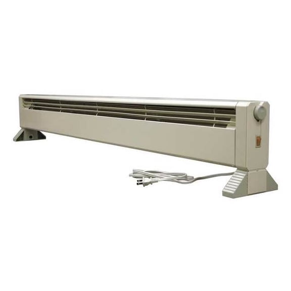 Electric Baseboard Heater, 1500, 120V AC, 1 Phase, 5120 BtuH, Non-Oscillating