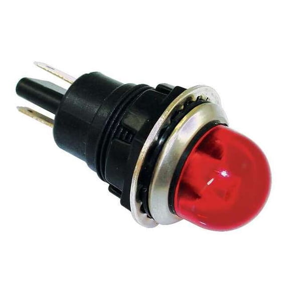 Dayton Raised Indicator Light,Red,120V 22NY60