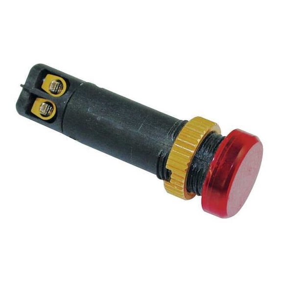 Dayton Raised Indicator Light,12mm,120V,Red 22NY93