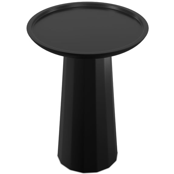 Dayton 13 inch Wide Solid Mango Wood Contemporary Wooden Accent Table in Black