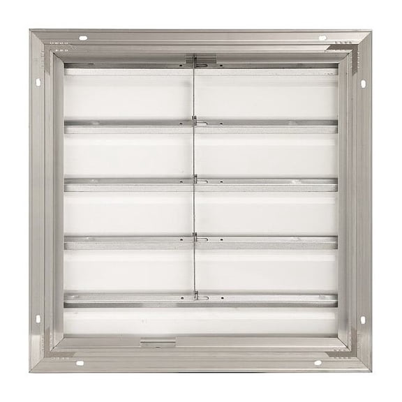 20 in 23"H-W 5.75"L Aluminum Backdraft Damper, 20-1/2 in x 20-1/2 in, Aluminum