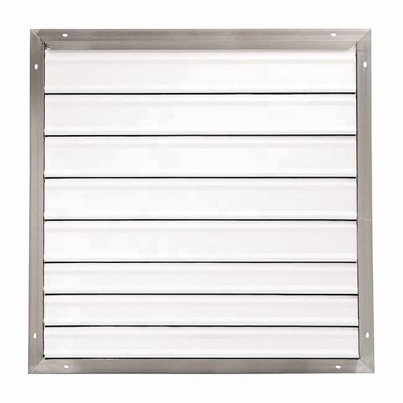30 in 33"H-W 5.75"L Aluminum Backdraft Damper, 30-1/2 in x 30-1/2 in, Aluminum 3C309
