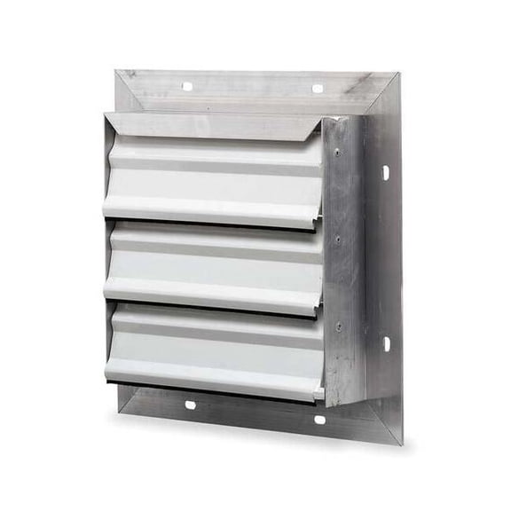 36 in 42"H-W 5.75"L Aluminum Wall Shutter, 39-1/2 in x 39-1/2 in, Aluminum