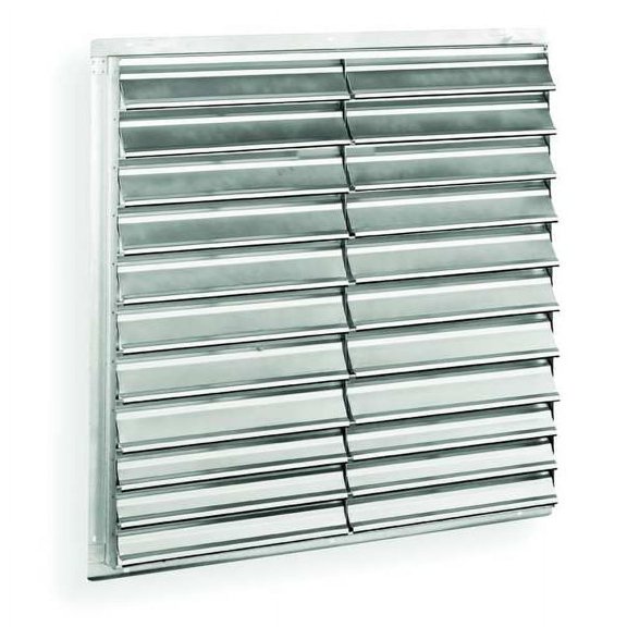 48 in 54"H-W 5.75"L Aluminum Wall Shutter, 51-1/2 in x 51-1/2 in, Aluminum