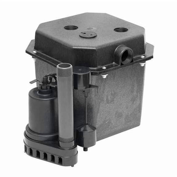 Sink Pump System,1/3 HP,Thermoplastic 12F739