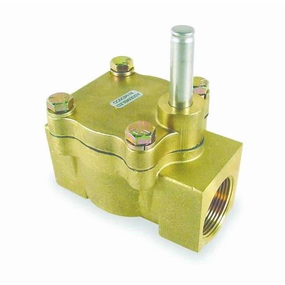 Dayton Brass Solenoid Valve Less Coil, Normally Closed, 1/2 in Pipe Size 008045