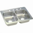 thumbnail image 1 of Dayton Stainless Steel 25 X 19 X 6.25 in. Double Bowl Top Mount Kitchen Sink - 4 Faucet Hole, 1 of 1