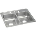thumbnail image 1 of Dayton Stainless Steel 25" x 19" x 6-5/16", Equal Double Bowl Drop-in Sink, 4 Hole, 1 of 2
