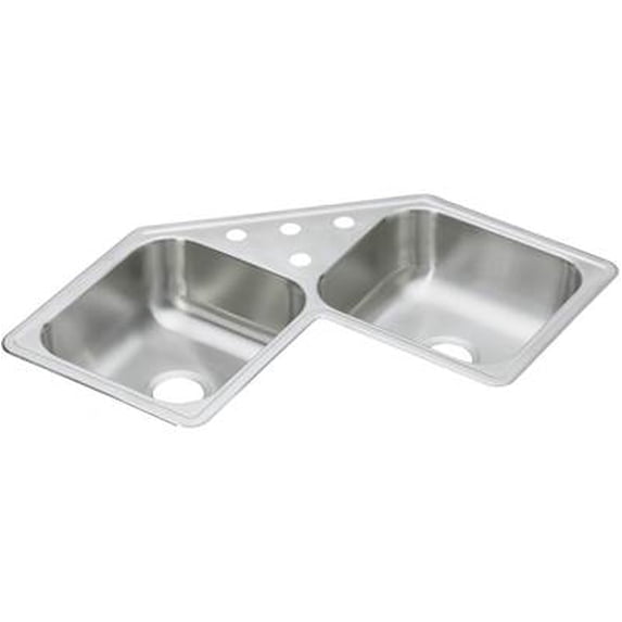 Elkay DE217324 Dayton Drop In 32 in. x 32 in. Dual Basin Kitchen Sink (Stainless Steel)