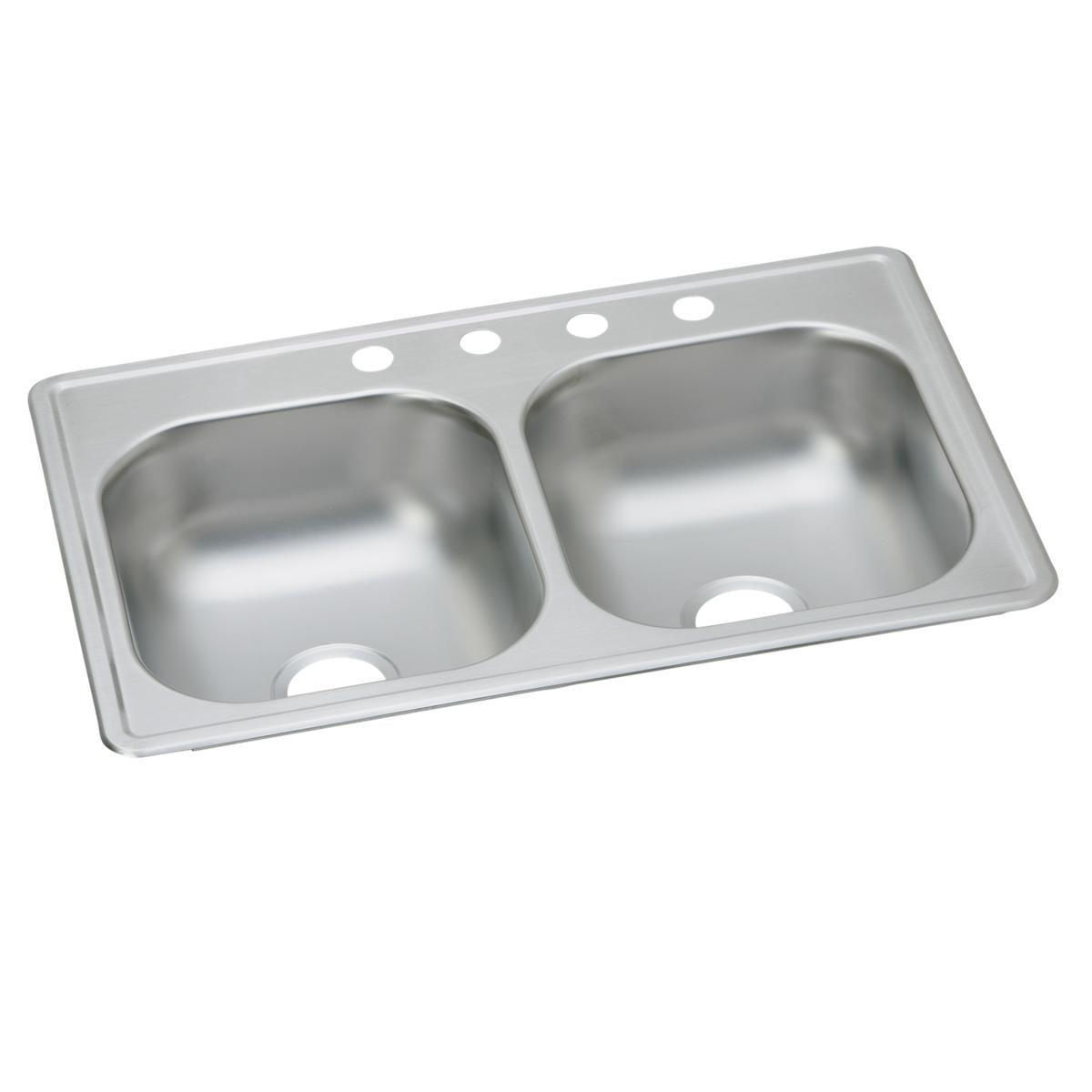 Dayton 33" Stainless Steel Double Bowl Drop-In Sink