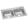 thumbnail image 1 of Dayton Stainless Steel 33" x 19" x 6-7/16", Equal Double Bowl Drop-in Sink, 1 of 2