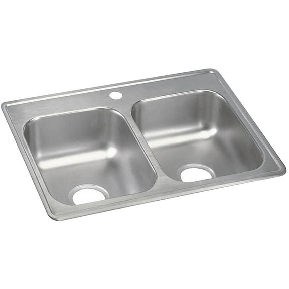 Elkay D225191 Dayton Drop In 25 in. x 19 in. Dual Basin Kitchen Sink (Stainless Steel)