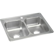 Elkay D225191 Dayton Drop In 25 in. x 19 in. Dual Basin Kitchen Sink Stainless Steel