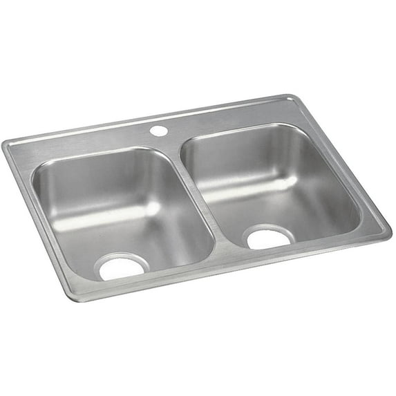 Elkay D225191 Dayton Drop In 25 in. x 19 in. Dual Basin Kitchen Sink (Stainless Steel)