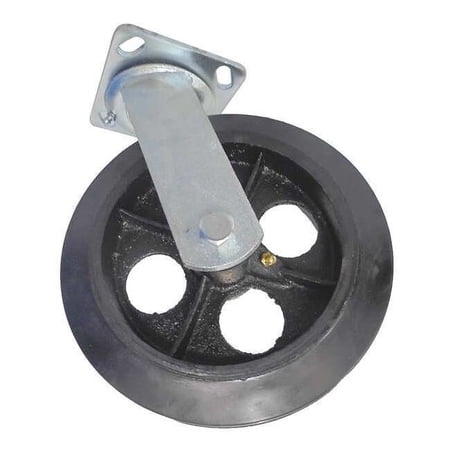 SwivelCaster,Black,Rubber;Steel,750lb S004