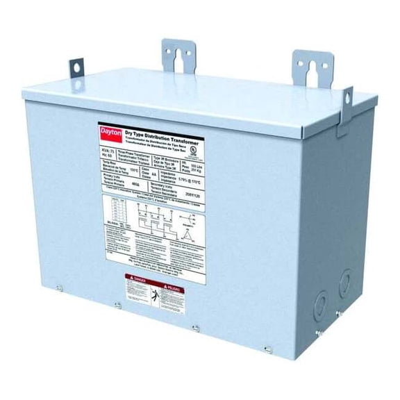 Dayton General Purpose Transformer, 3 kVA, NEMA 3R, 240V AC, 480V AC 44YV05