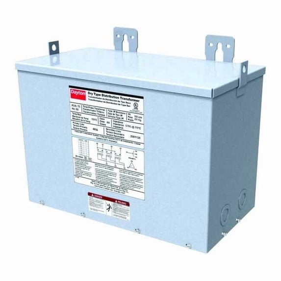 Dayton General Purpose Transformer, 9 kVA, NEMA 3R, 120/208V AC, 240V AC 44YV03