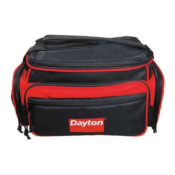 Dayton Tool Bag, Black, Canvas, 5 Pockets 19L414