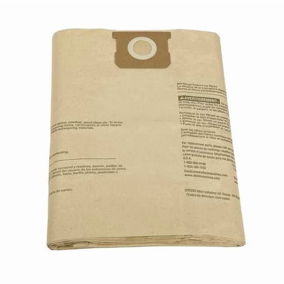 Dayton Vacuum Bags, 5 PK 61HW07