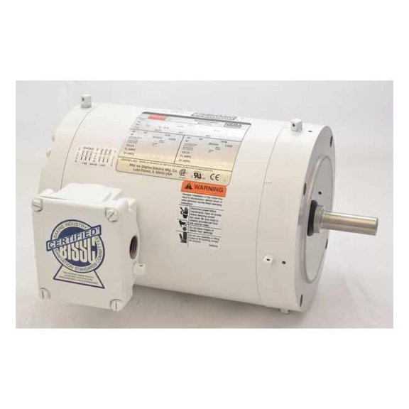 Dayton Washdown Motor,1/2 HP,1750,56C,230/460V 1TTB6BG
