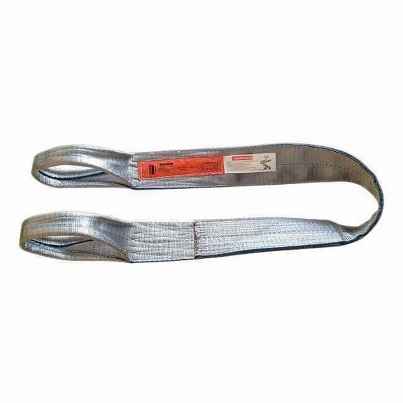 Dayton Web Sling, Type 3, 3 ft L, 1 in W, Polyester, Gray 2MJV2