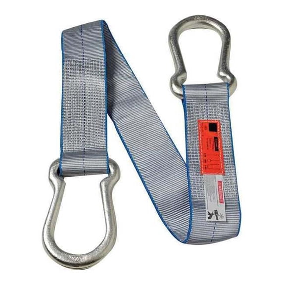 Dayton Web Sling, Type U, 6 ft L, 4 in W, Polyester, Silver 1DNG5