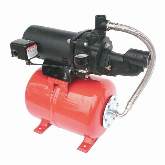 Dayton Shallow Well Jet Pump Sys,3/4HP,115/230V 5UXK9