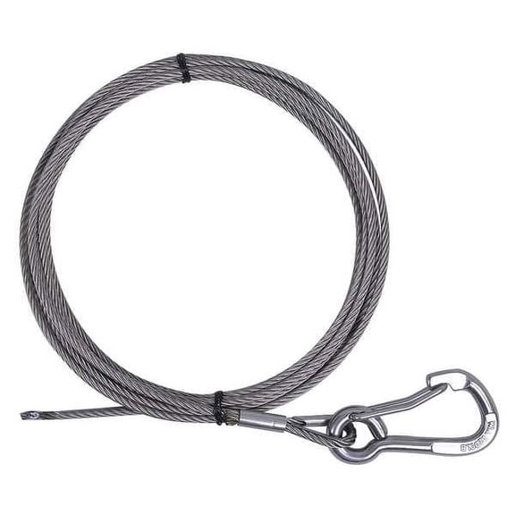 Dayton Winch Cable,SS,3/16 In. x 20 ft. 35Z854