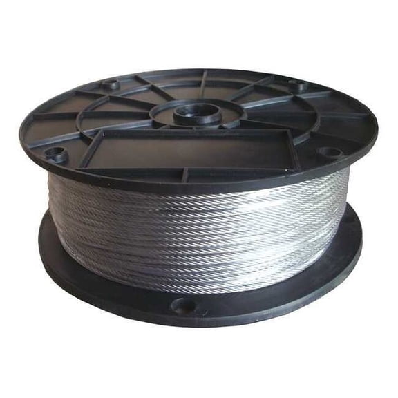 Dayton Wire Rope,50 ft L,1/16 in dia.,96 lb Cap 33RG71