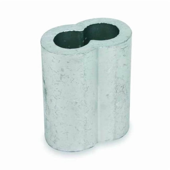 Wire Rope Oval Sleeve,1/8in,Copper,PK 25 1DLF4