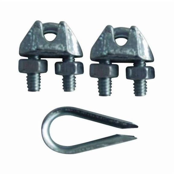 Dayton Wire Rope U-Bolt Clip and Thimble Kit 1DKL4