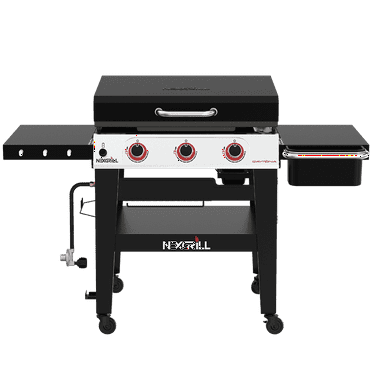 Daytona 3-Burner Propane Gas Grill 30 in. Flat Top Griddle in Black