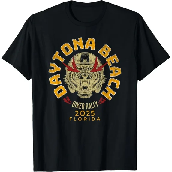 Daytona Beach 2025 Motorcycle Florida Biker Rider Souvenir T-Shirt Unisex S-5XL Hot Trending Shirt, Vintage Birthday Gift