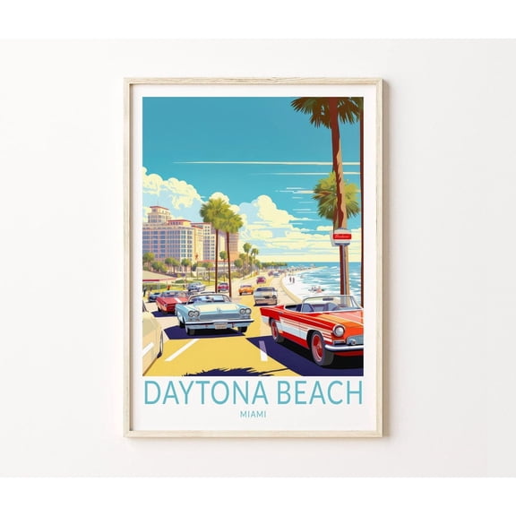 Daytona Beach Florida Coastal Travel Home Decor