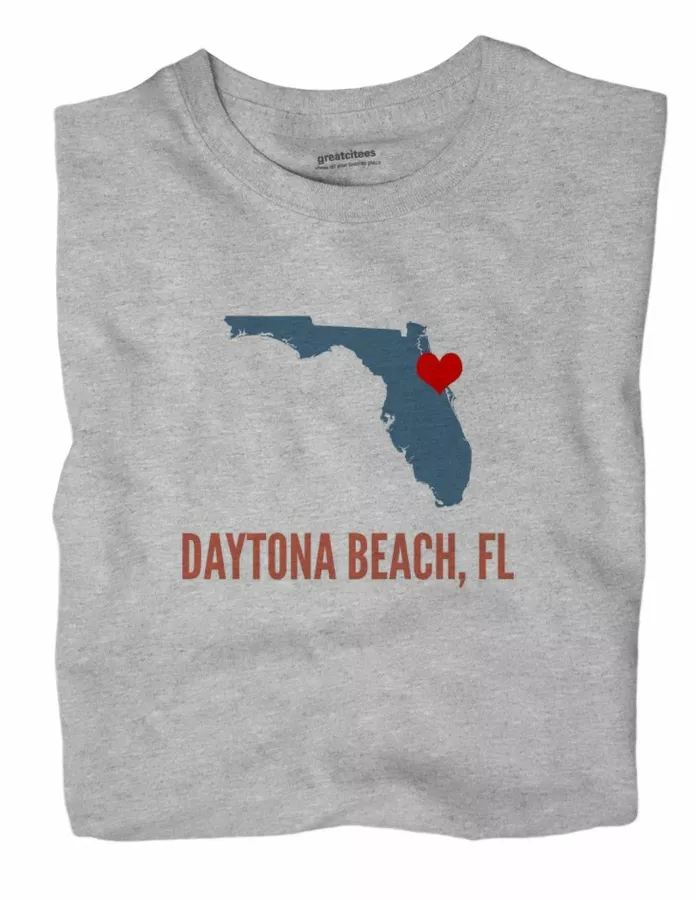 Daytona Beach Florida Fl T-shirt Heart - Walmart.com