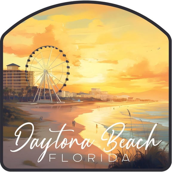 Daytona Beach Florida Souvenir Decorative Vinyl Decal Sticker (2-Inch)