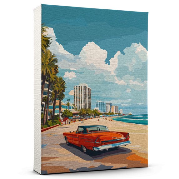 Daytona Beach Travel Canvas, Florida Canvas Print,Daytona Beach Canvas Wall Art,Florida Travel Wall Art, Travel Print, Travel Gift -103AZ372