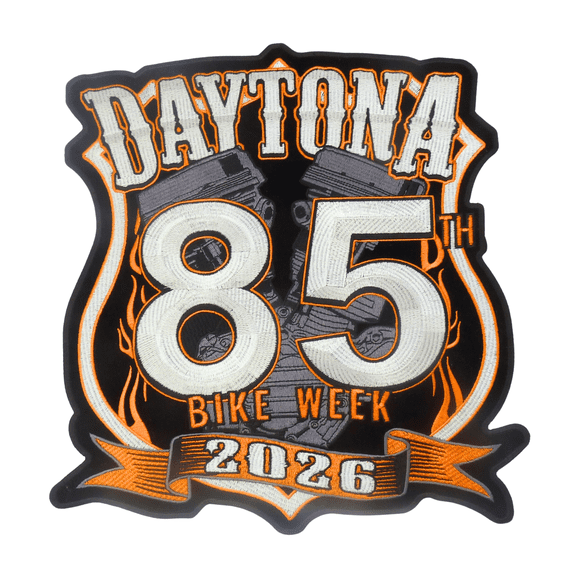Daytona Bike Week 2026 Event Orange Large Patch.