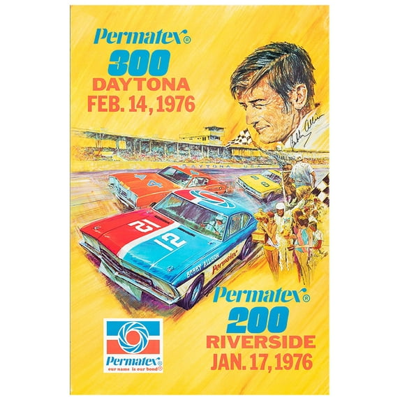 Daytona - Bobby Allison - 1976 - Vintage Racing Poster (24x36Inches)
