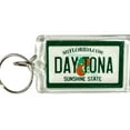 thumbnail image 1 of Daytona Florida License Plate Acrylic Rectangular Souvenir Keychain 2.5" X 1.5", 1 of 2