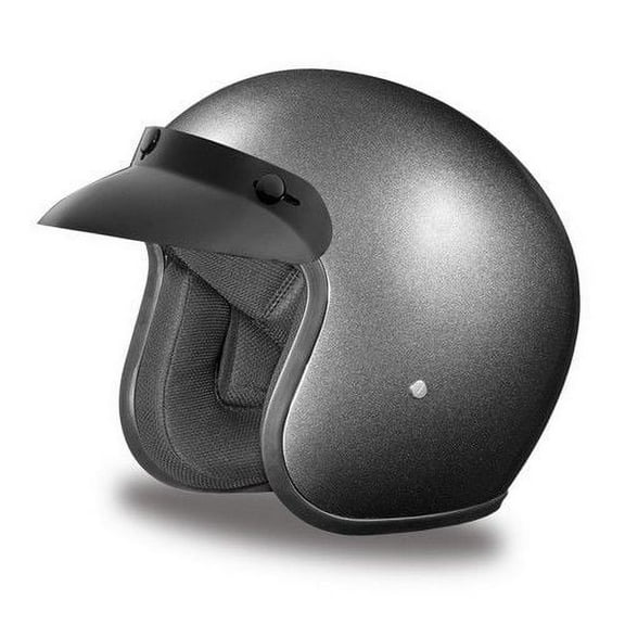 Daytona Helmets 3/4 Open Face Motorcycle Helmet  DOT Approved [Gun Metal Grey Metallic] [3XL]