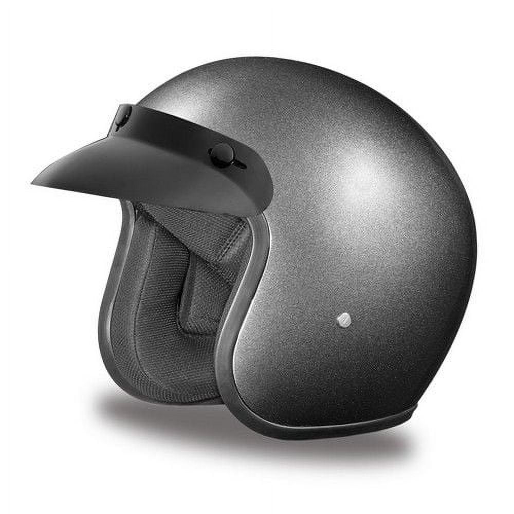 Daytona Helmets 3/4 Open Face Motorcycle Helmet  DOT Approved [Gun Metal Grey Metallic] [XL]