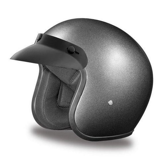Daytona Helmets 3/4 Open Face Motorcycle Helmet  DOT Approved [Gun Metal Grey Metallic] [XL]