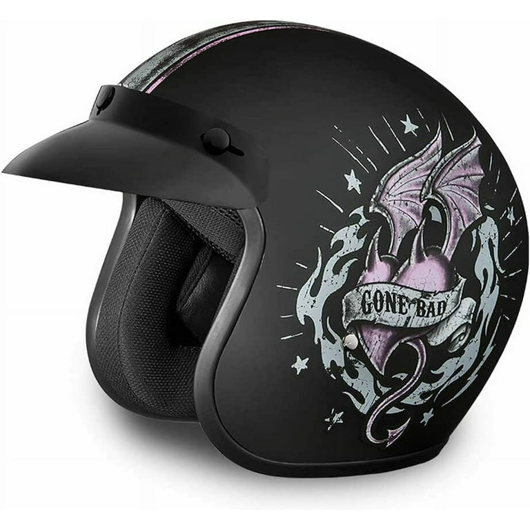 DOT 3/4 Open Face Graffiti Motorcycle Helmet