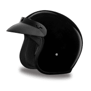 Daytona Helmets Cruiser D.O.T. Approved Open Face Three Quarter Shell Motorcycle Helmet With Visor