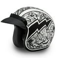 thumbnail image 1 of Daytona Helmets DC6-G ‘Cruiser’ Graffiti White and Black  ¾ Open Face Helmet White, 1 of 6