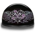 thumbnail image 1 of Daytona Helmets Hi-Gloss Black, Barbed Wire Heart Motorcycle Half Helmet Skull Cap- Graphics 100% DOT Approved 2XL, 1 of 7