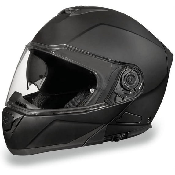 Daytona Helmets Motorcycle Modular Full Face Helmet Glide - Dull Black 100% DOT Approved