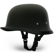 Daytona Helmets Novelty German Motorcycle Helmet, Large, Dull Black