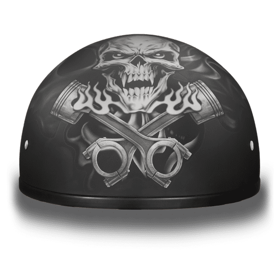 Daytona Helmets Slim Line Skull Cap D.O.T. Approved Half Shell Motorcycle Helmet